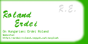 roland erdei business card
